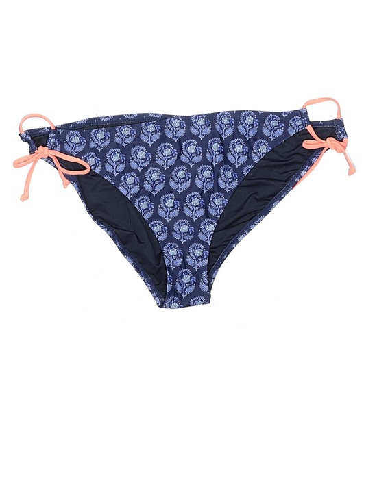 J. Crew Other - J.Crew Re-Imagined Blue Print Side Tie Bikini Bottoms 2X NWT Plus